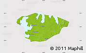 Physical Map of Xianning, cropped outside