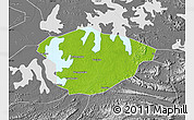 Physical Map of Xianning, desaturated