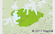 Physical Map of Xianning, lighten