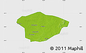 Physical Map of Xianning, single color outside
