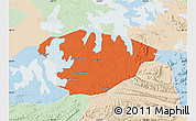 Political Map of Xianning, lighten