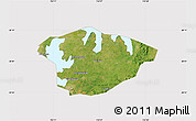 Satellite Map of Xianning, cropped outside