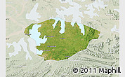 Satellite Map of Xianning, lighten