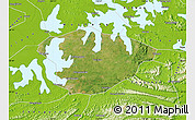 Satellite Map of Xianning, physical outside