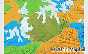 Satellite Map of Xianning, political outside