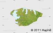 Satellite Map of Xianning, single color outside
