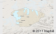 Shaded Relief Map of Xianning, lighten