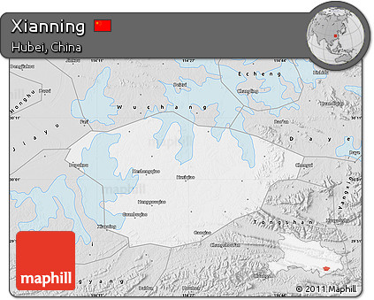 Silver Style Map of Xianning