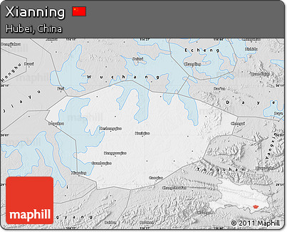 Silver Style Map of Xianning