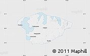 Silver Style Map of Xianning, single color outside