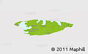 Physical Panoramic Map of Xianning, cropped outside