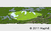 Physical Panoramic Map of Xianning, darken