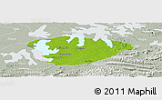 Physical Panoramic Map of Xianning, lighten, semi-desaturated