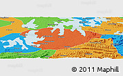 Political Panoramic Map of Xianning