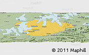 Savanna Style Panoramic Map of Xianning