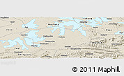 Shaded Relief Panoramic Map of Xianning