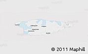 Silver Style Panoramic Map of Xianning, single color outside