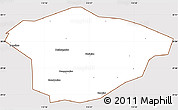Classic Style Simple Map of Xianning, cropped outside