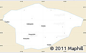 Classic Style Simple Map of Xianning, single color outside
