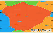 Political Simple Map of Xianning