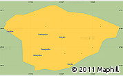 Savanna Style Simple Map of Xianning, single color outside