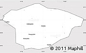 Silver Style Simple Map of Xianning, cropped outside