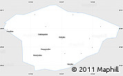 Silver Style Simple Map of Xianning, single color outside