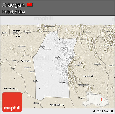 Classic Style 3D Map of Xiaogan