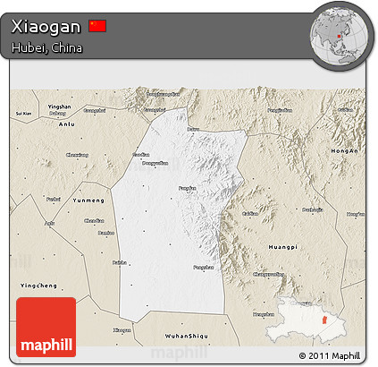 Classic Style 3D Map of Xiaogan