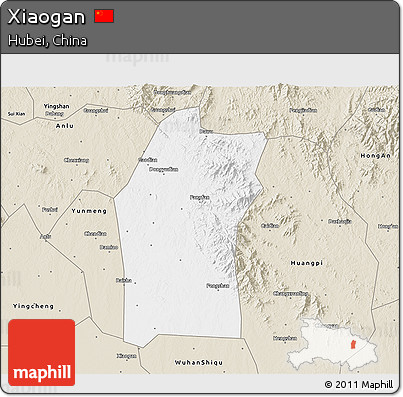Classic Style 3D Map of Xiaogan
