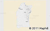 Classic Style 3D Map of Xiaogan, single color outside