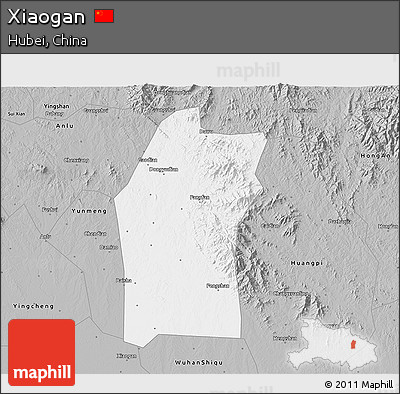 Gray 3D Map of Xiaogan