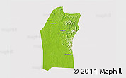 Physical 3D Map of Xiaogan, cropped outside