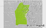 Physical 3D Map of Xiaogan, lighten, desaturated