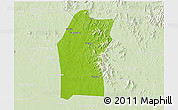 Physical 3D Map of Xiaogan, lighten