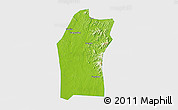 Physical 3D Map of Xiaogan, single color outside