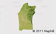 Satellite 3D Map of Xiaogan, cropped outside