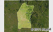 Satellite 3D Map of Xiaogan, darken