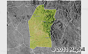 Satellite 3D Map of Xiaogan, desaturated