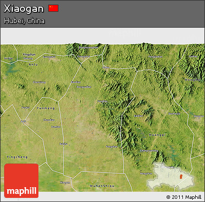 Satellite 3D Map of Xiaogan