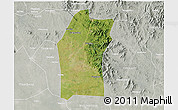 Satellite 3D Map of Xiaogan, lighten, semi-desaturated