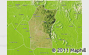 Satellite 3D Map of Xiaogan, physical outside