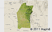 Satellite 3D Map of Xiaogan, shaded relief outside