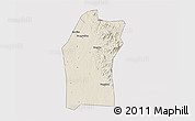 Shaded Relief 3D Map of Xiaogan, cropped outside