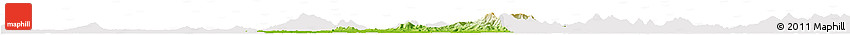 Physical Horizon Map of Xiaogan, cropped outside