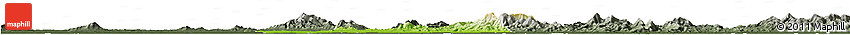 Physical Horizon Map of Xiaogan, darken, semi-desaturated