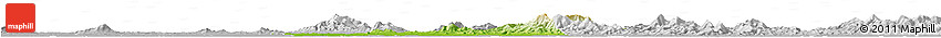 Physical Horizon Map of Xiaogan, lighten, desaturated