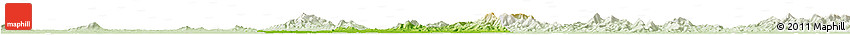 Physical Horizon Map of Xiaogan, lighten