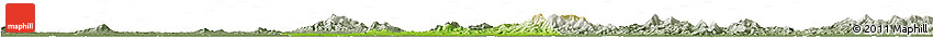 Physical Horizon Map of Xiaogan, semi-desaturated