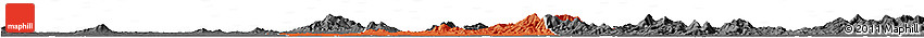 Political Horizon Map of Xiaogan, darken, desaturated